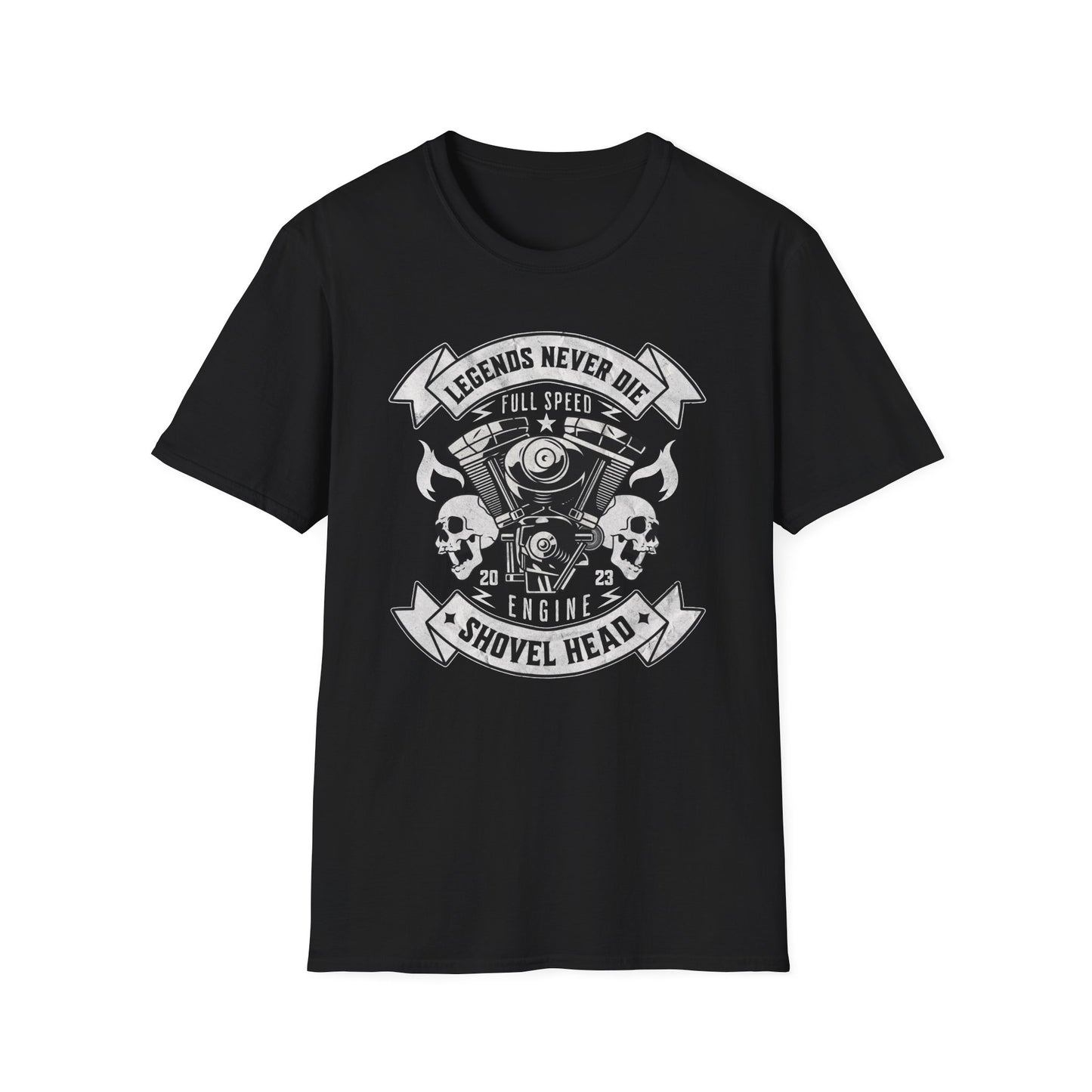 Legends Never Die Vintage Design Motorcycle T-Shirt
