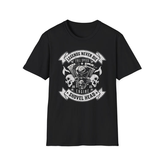 Legends Never Die Vintage Design Motorcycle T-Shirt
