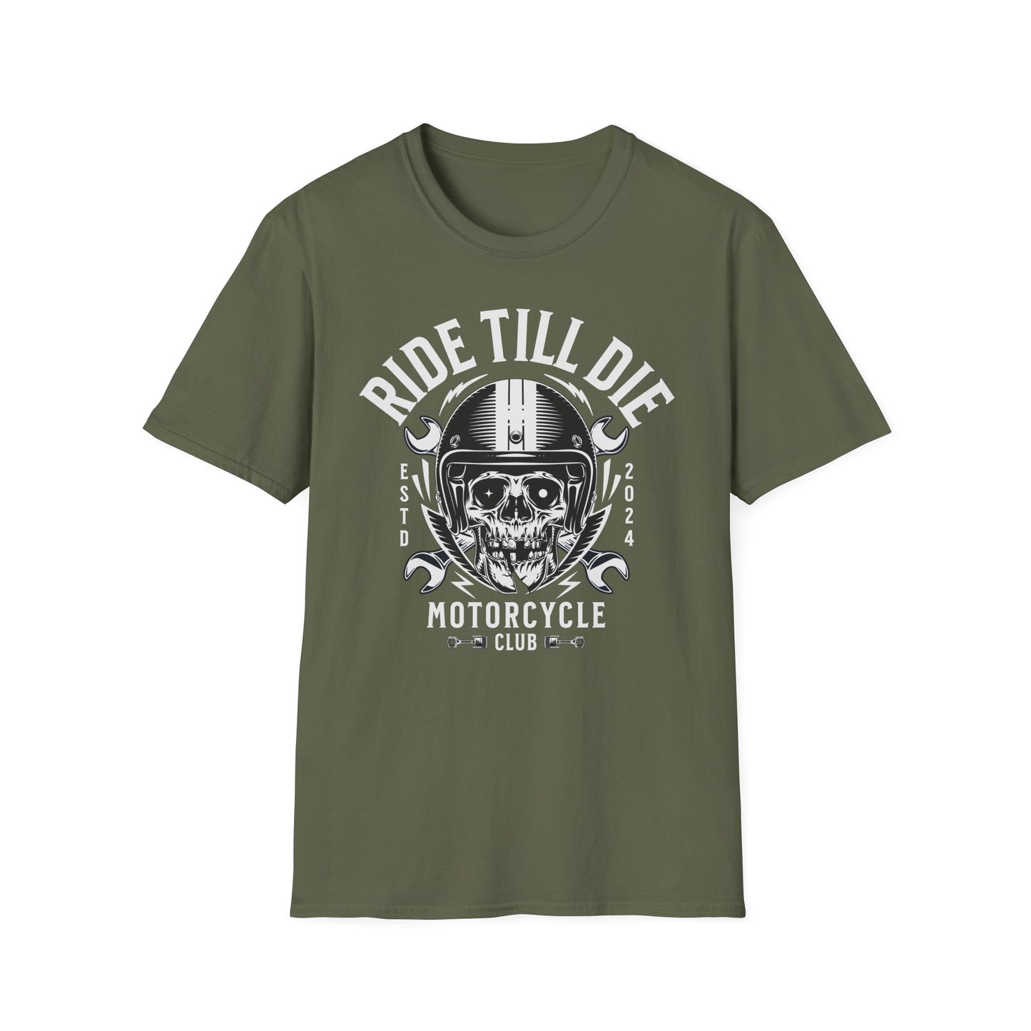 Ride Till Die Vintage Design Biker T shirt