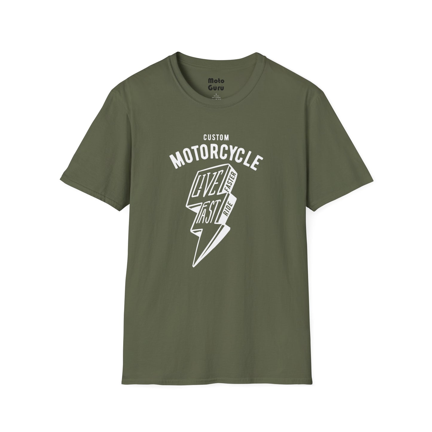Motorcycle Lightning Bolt Vintage Design Motorcycle T-shirt