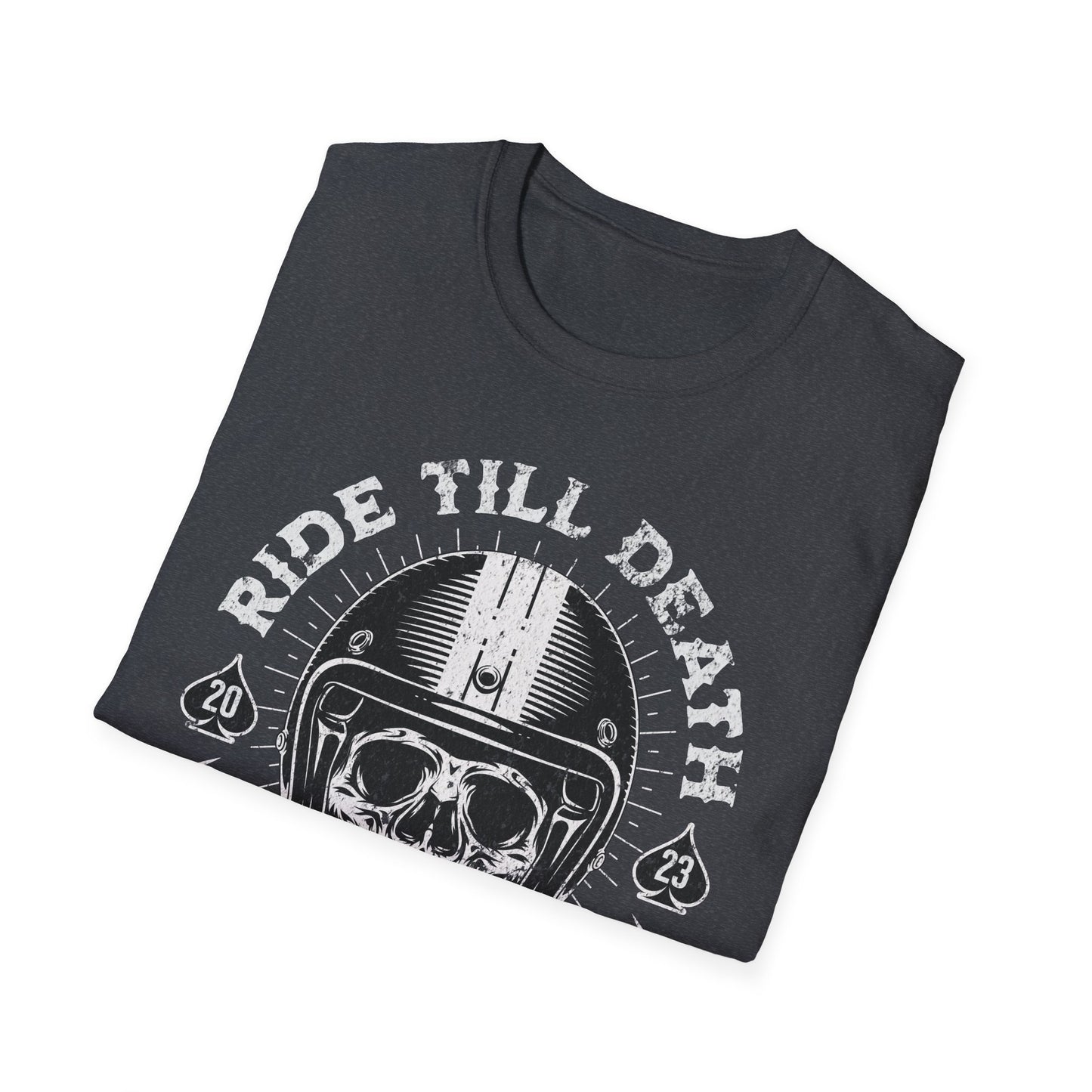 Ride Till Death Vintage Design Biker T shirt