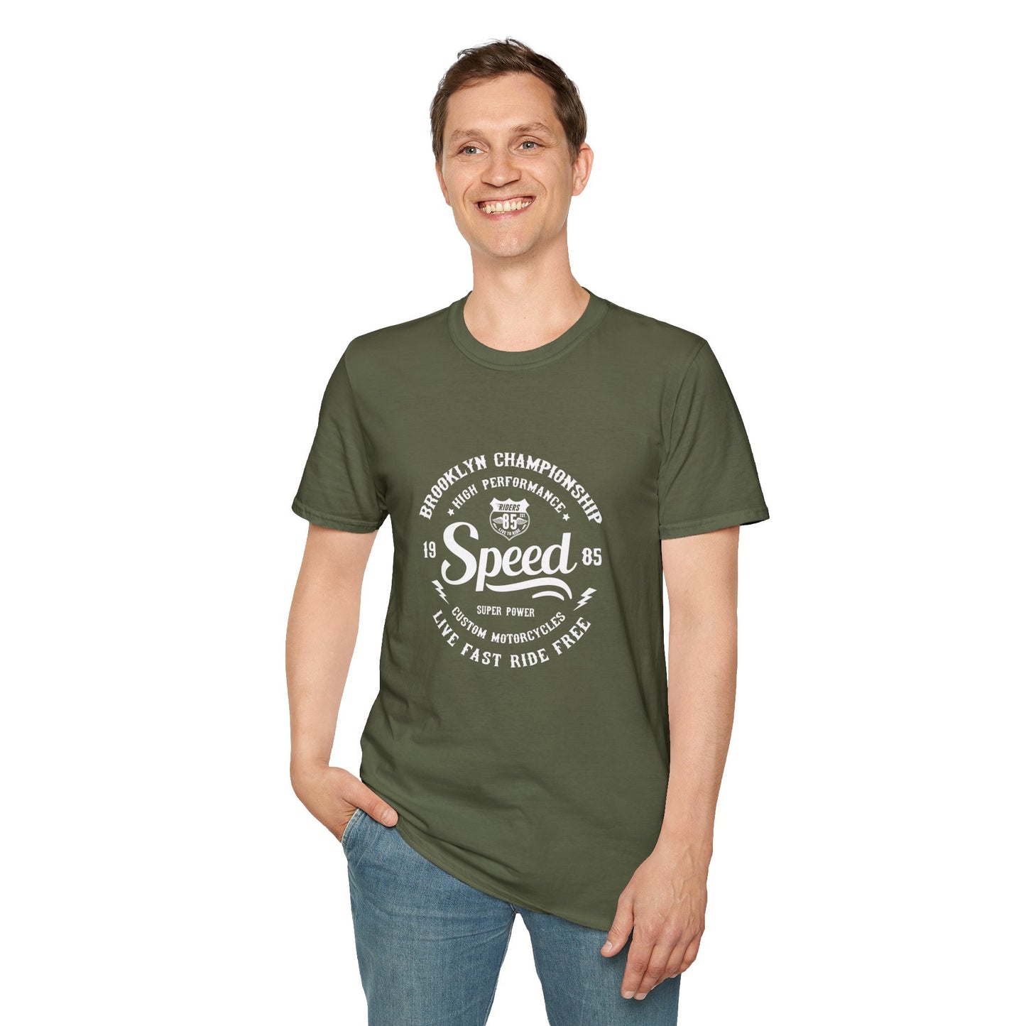 Speed Sign Vintage Design Motorcycle T-Shirt