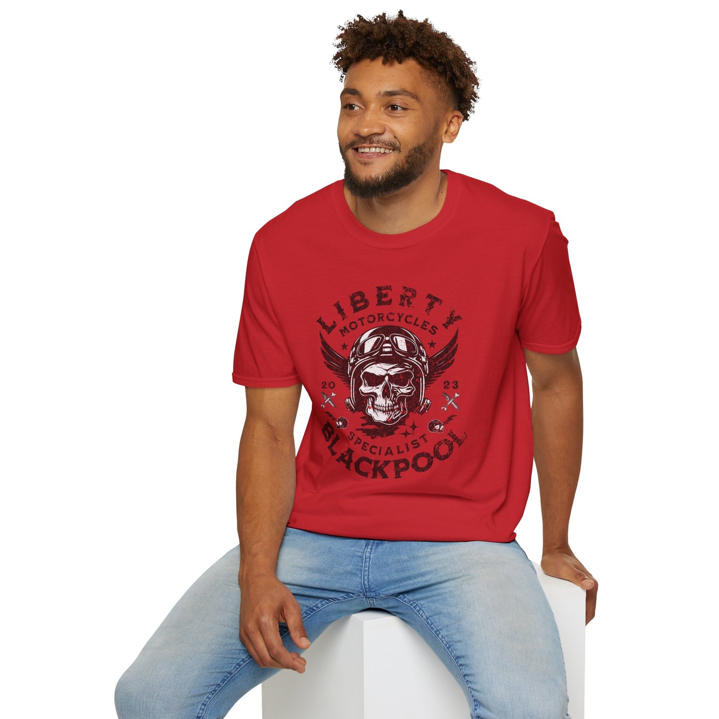 LIberty Motorcycles Blackpool Vintage Design Motorcycle T-Shirt