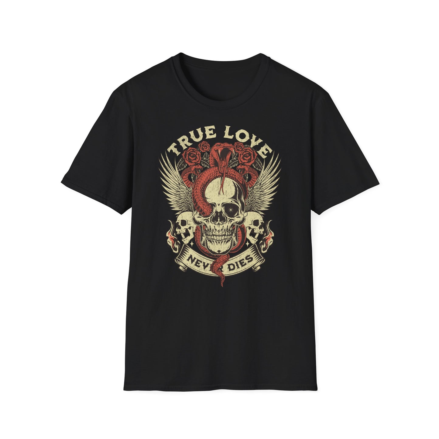 True Love Never Dies Vintage Design Biker T shirt