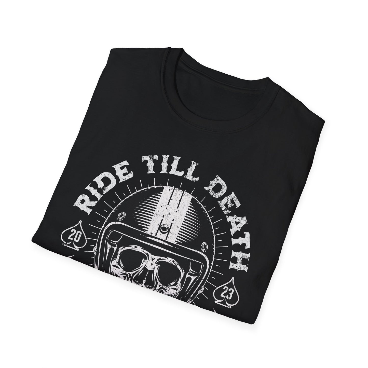 Ride Till Death Vintage Design Biker T shirt
