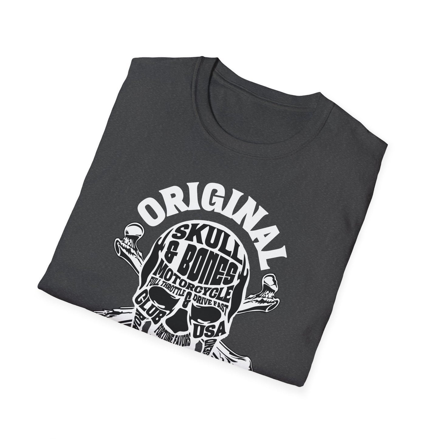 Original Outlaw Skull Vintage Design Biker T shirt
