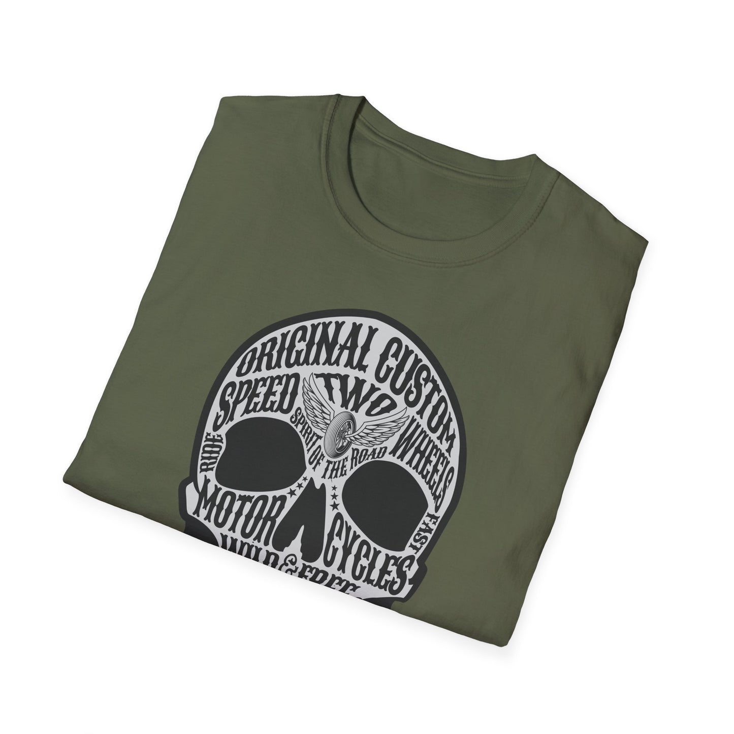 Motorcycle Skull Vintage Design Biker T shirt