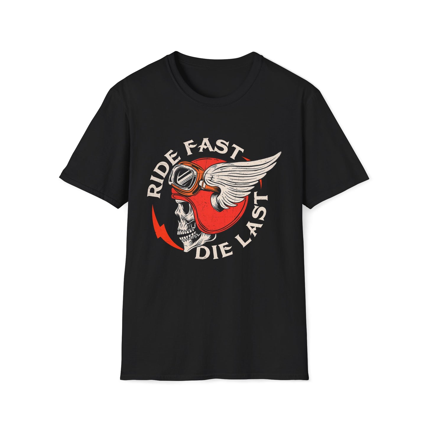 Ride Fast Die Last Vintage Design Motorcycle T-Shirt