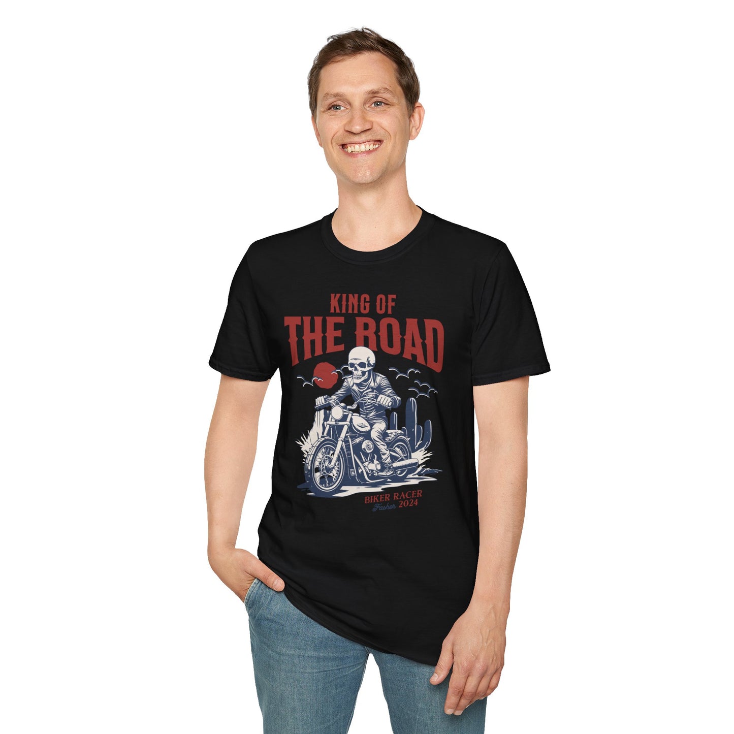 King of the Road Motorcycle Vintage Design Motorcycle T-Shirt