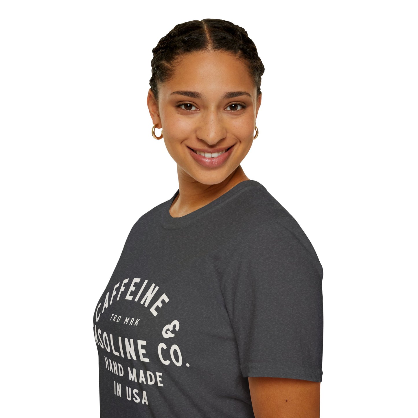 Caffeine & Gasoline Vintage Design Motorcycle T-shirt