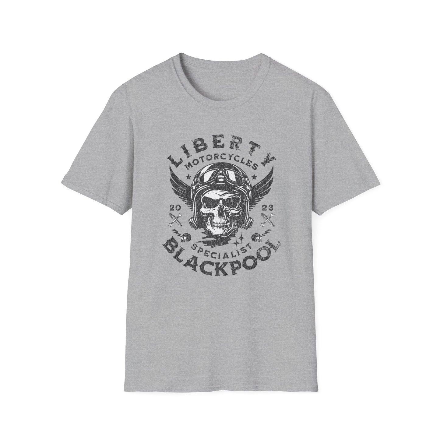 LIberty Motorcycles Blackpool Vintage Design Motorcycle T-Shirt