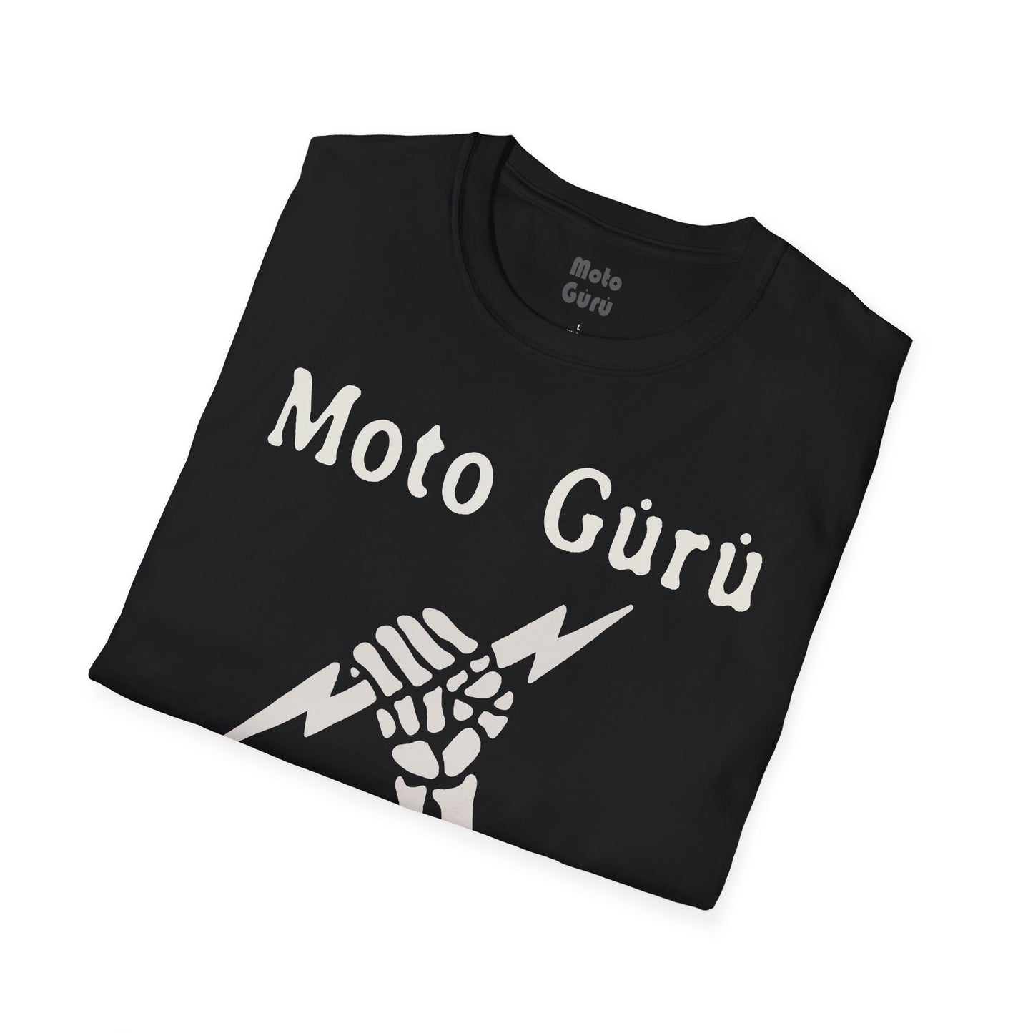 Moto Guru Catch Lightning Unisex Softstyle T-Shirt, Cool Graphic Tee, Motorcycle Apparel, Gift for Bikers, Casual Streetwear