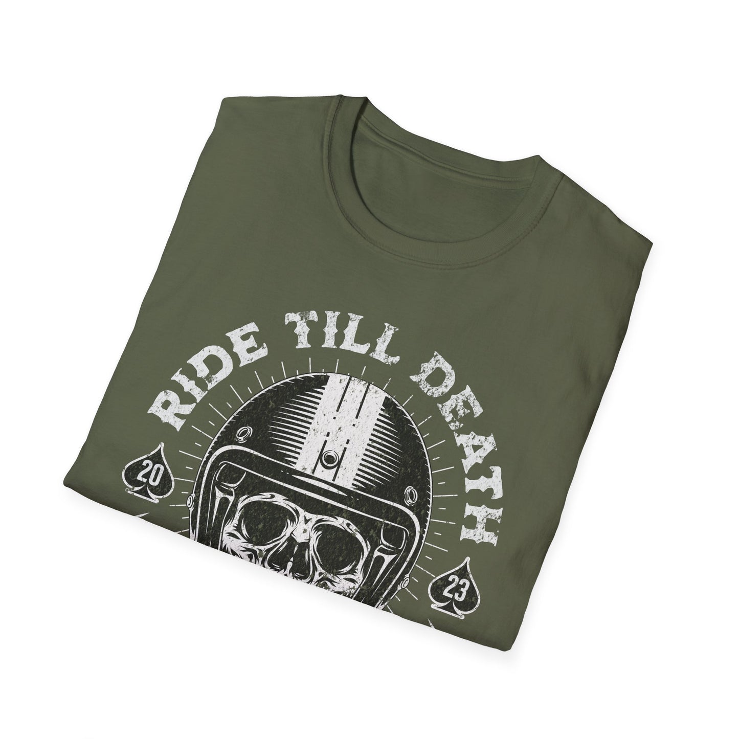 Ride Till Death Vintage Design Biker T shirt
