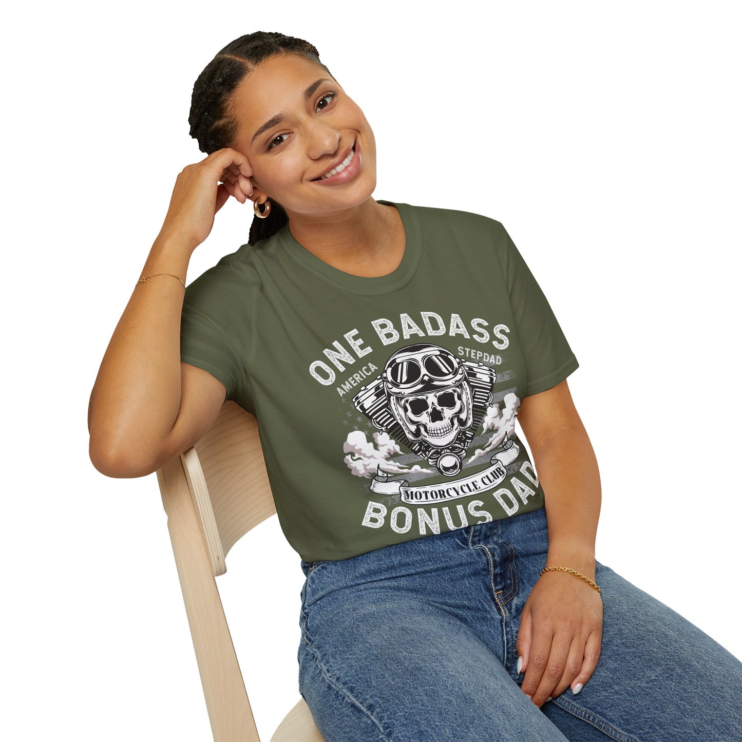 Badass Dad Motorcycle Vintage Design Motorcycle T Shirt