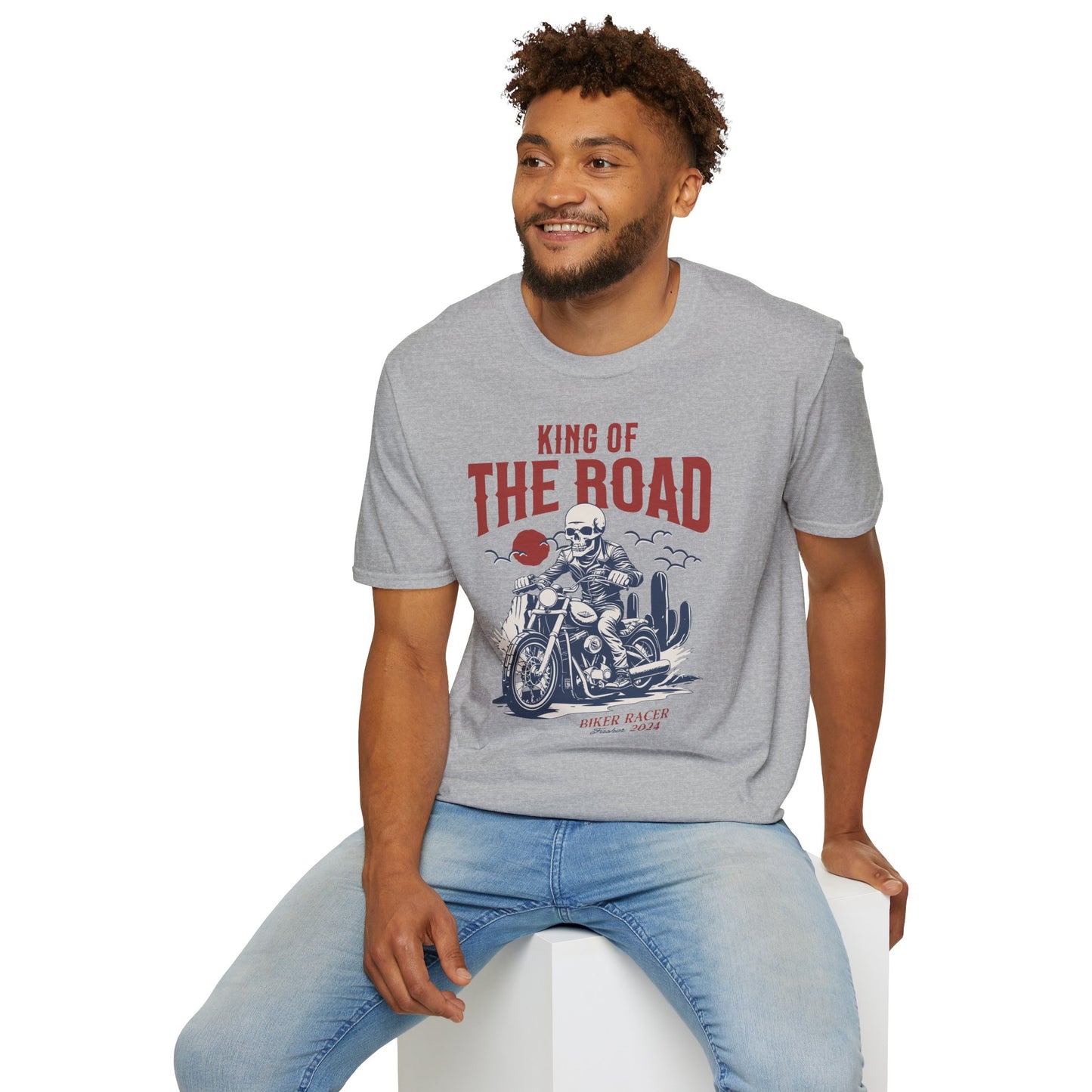 King of the Road Motorcycle Vintage Design Motorcycle T-Shirt