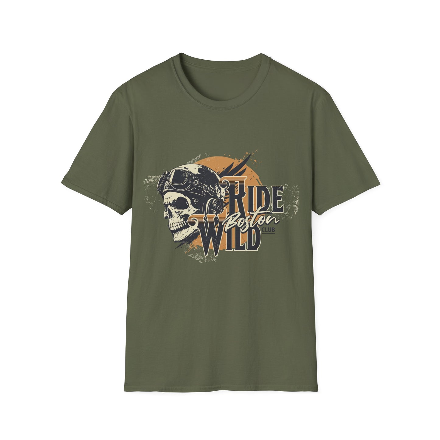 Wild Ride Skull Vintage Design Biker T shirt