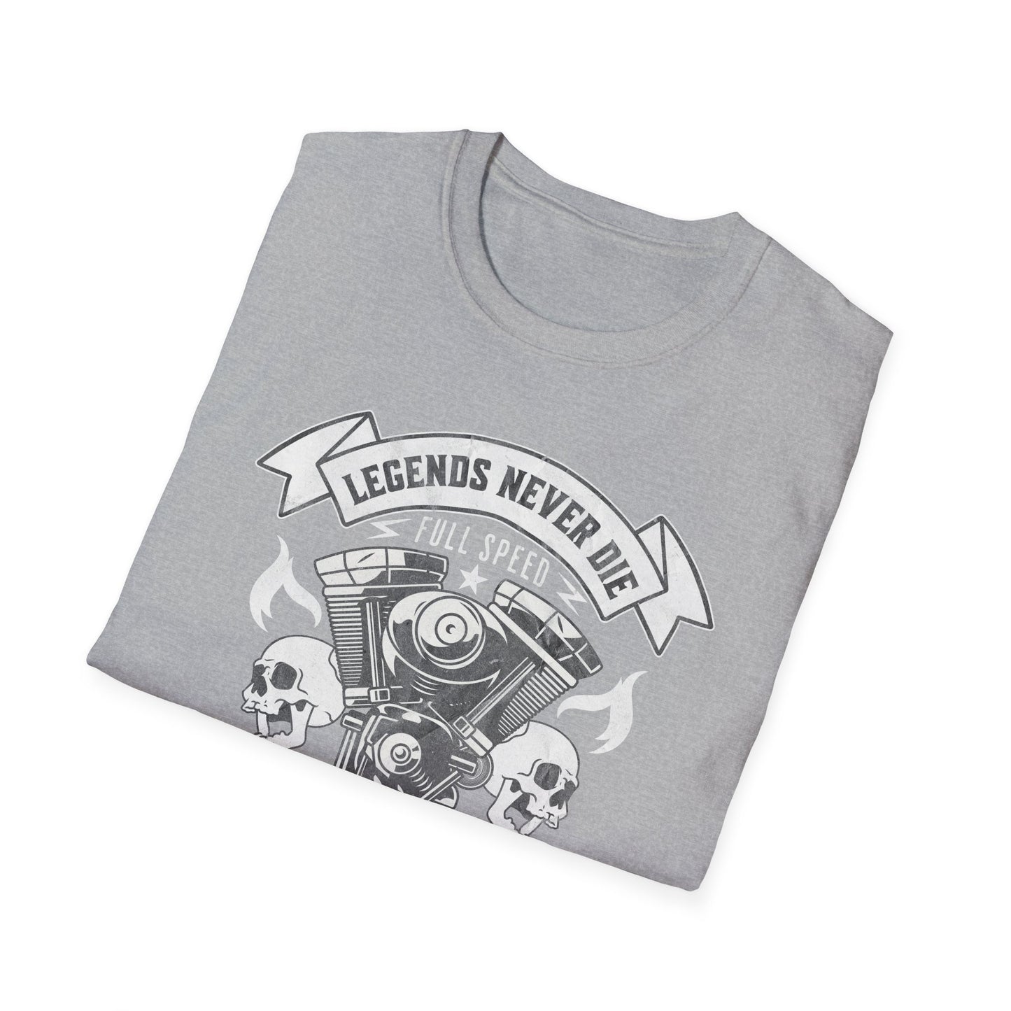 Legends Never Die Vintage Design Motorcycle T-Shirt
