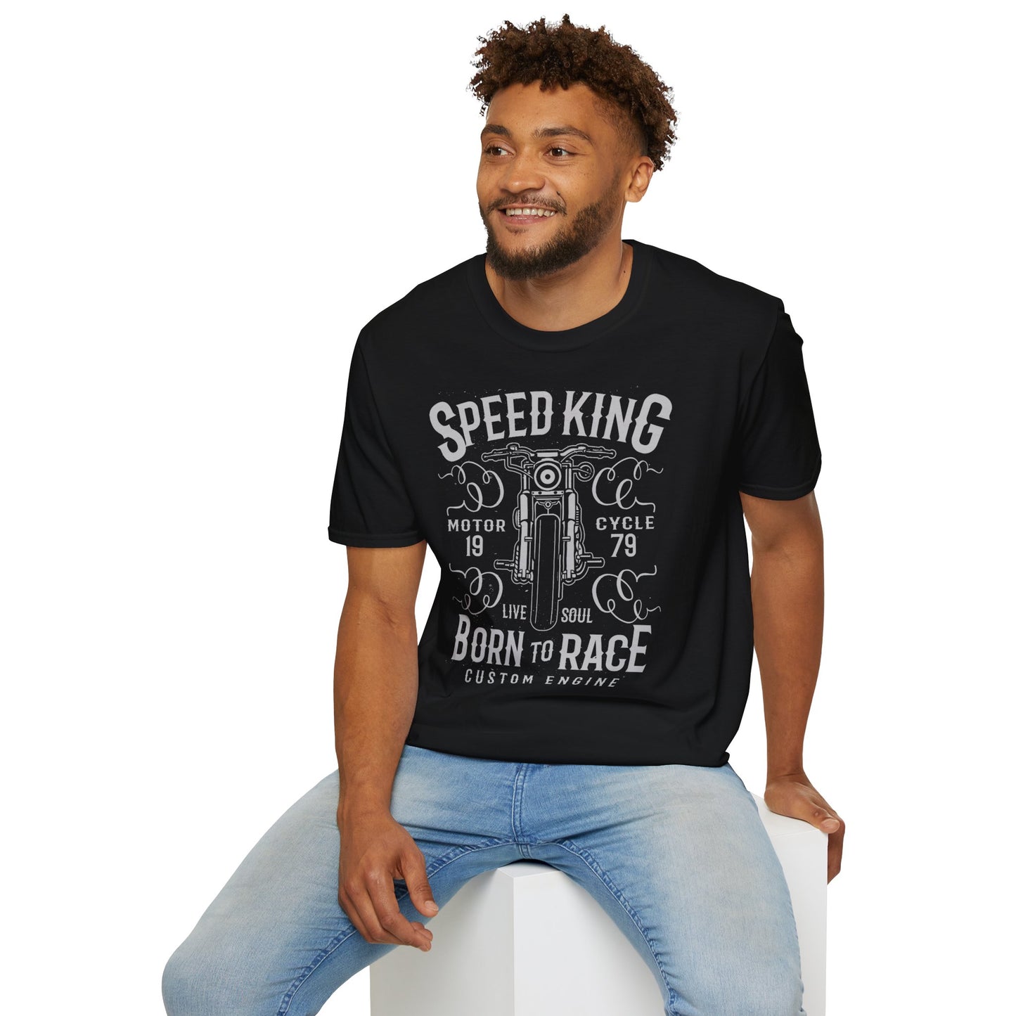 Speed King Vintage Design Motorcycle T-Shirt
