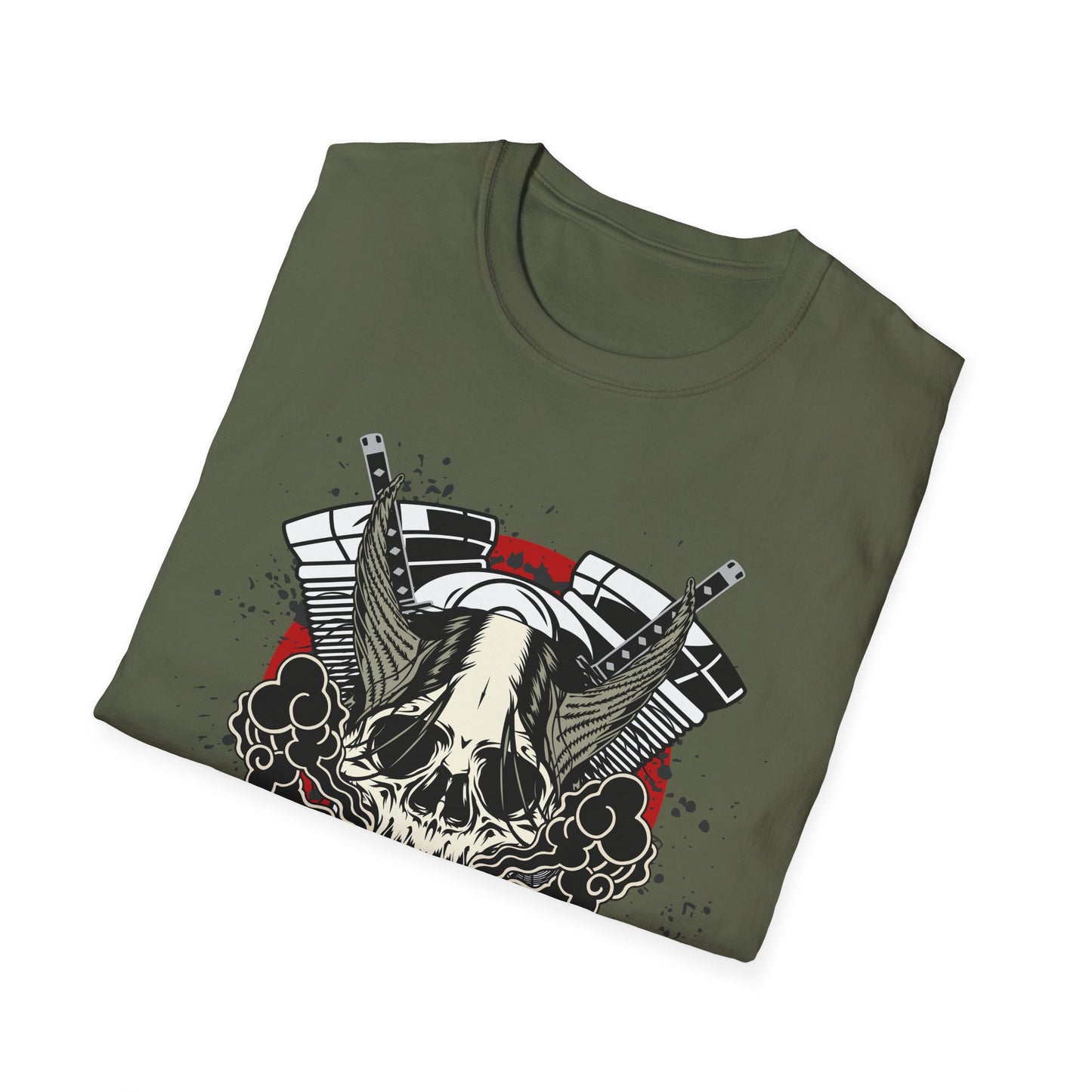 Edgy Skull Japan Vintage Design Biker T shirt