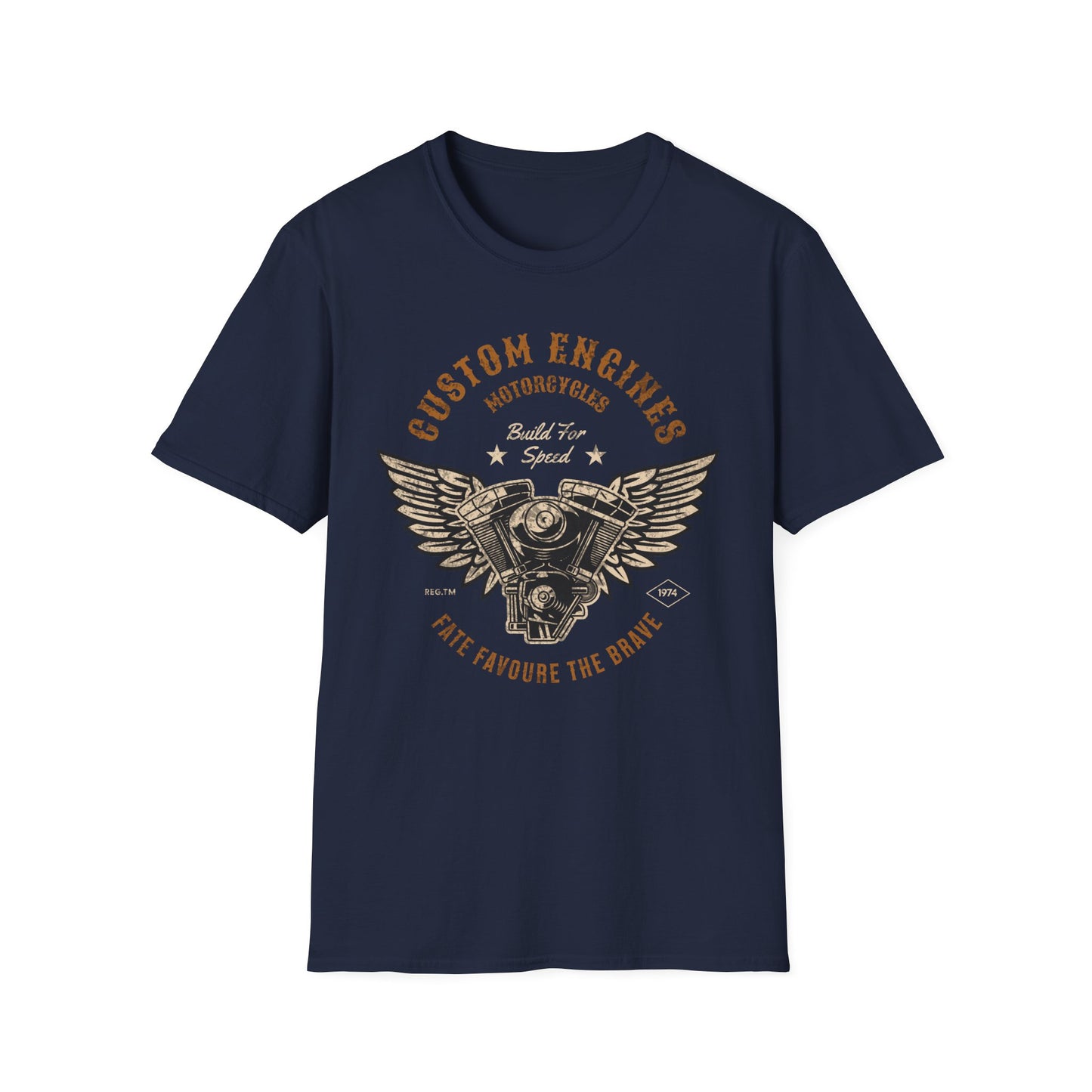 Custom Engine T-Shirt, Motorcycle Vintage Design Motorcycle T-Shirt