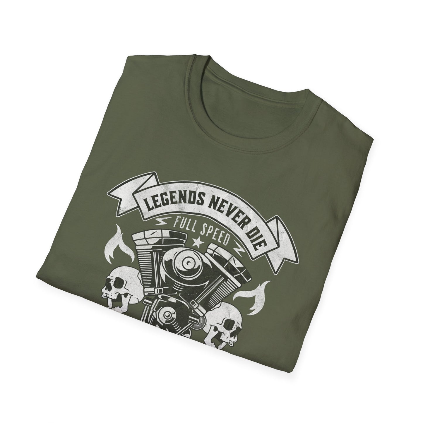 Legends Never Die Vintage Design Motorcycle T-Shirt