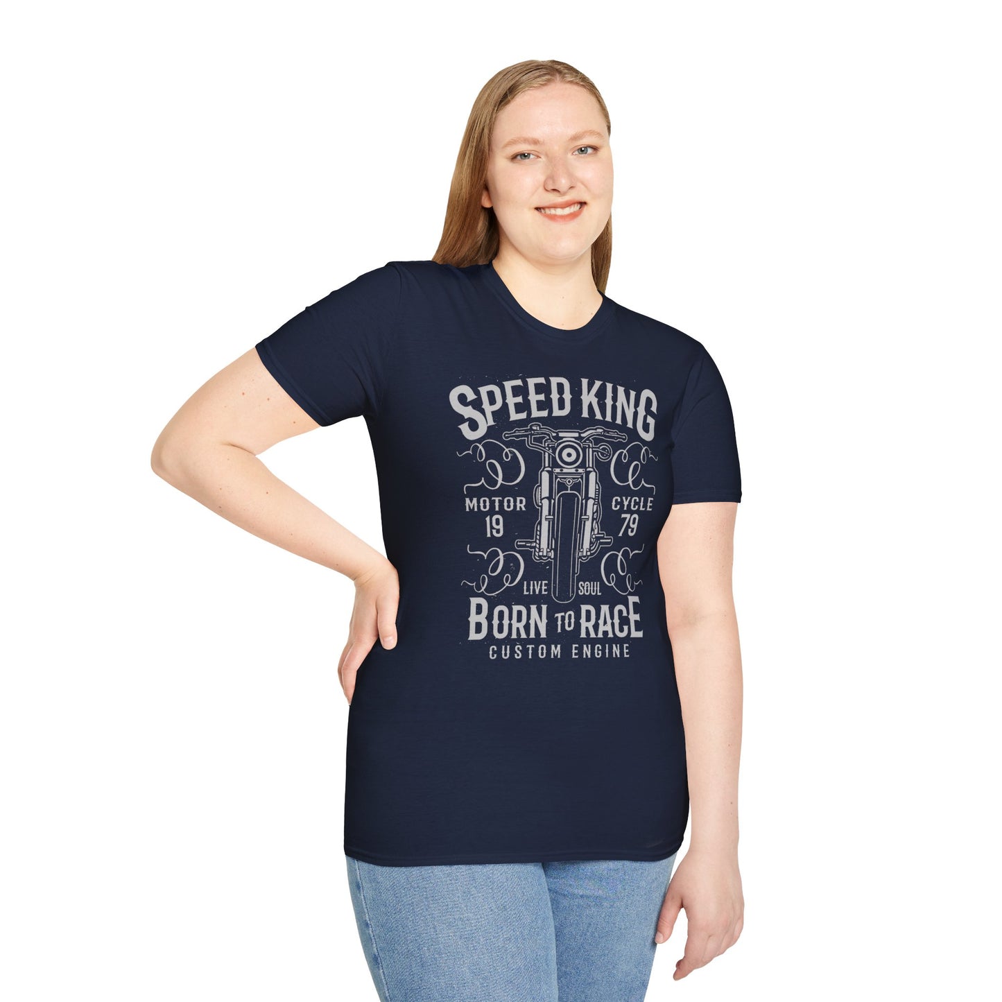 Speed King Vintage Design Motorcycle T-Shirt