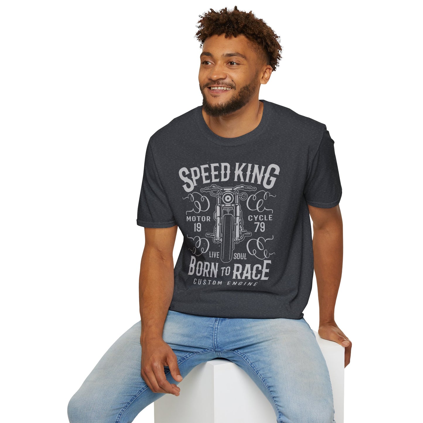 Speed King Vintage Design Motorcycle T-Shirt