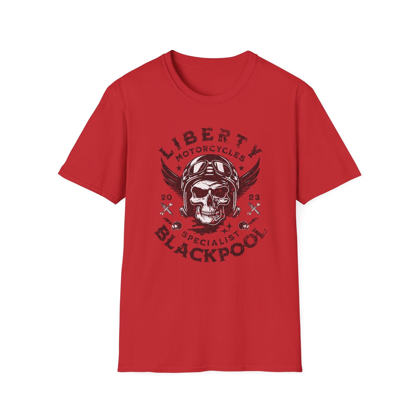 LIberty Motorcycles Blackpool Vintage Design Motorcycle T-Shirt