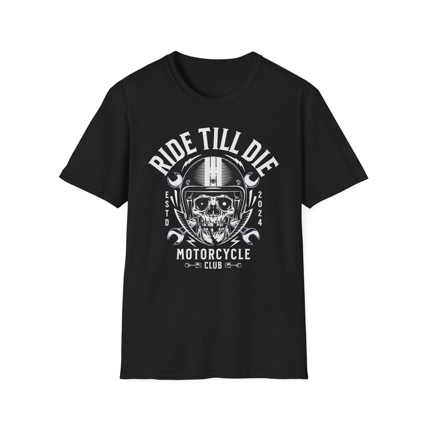 Ride Till Die Vintage Design Biker T shirt