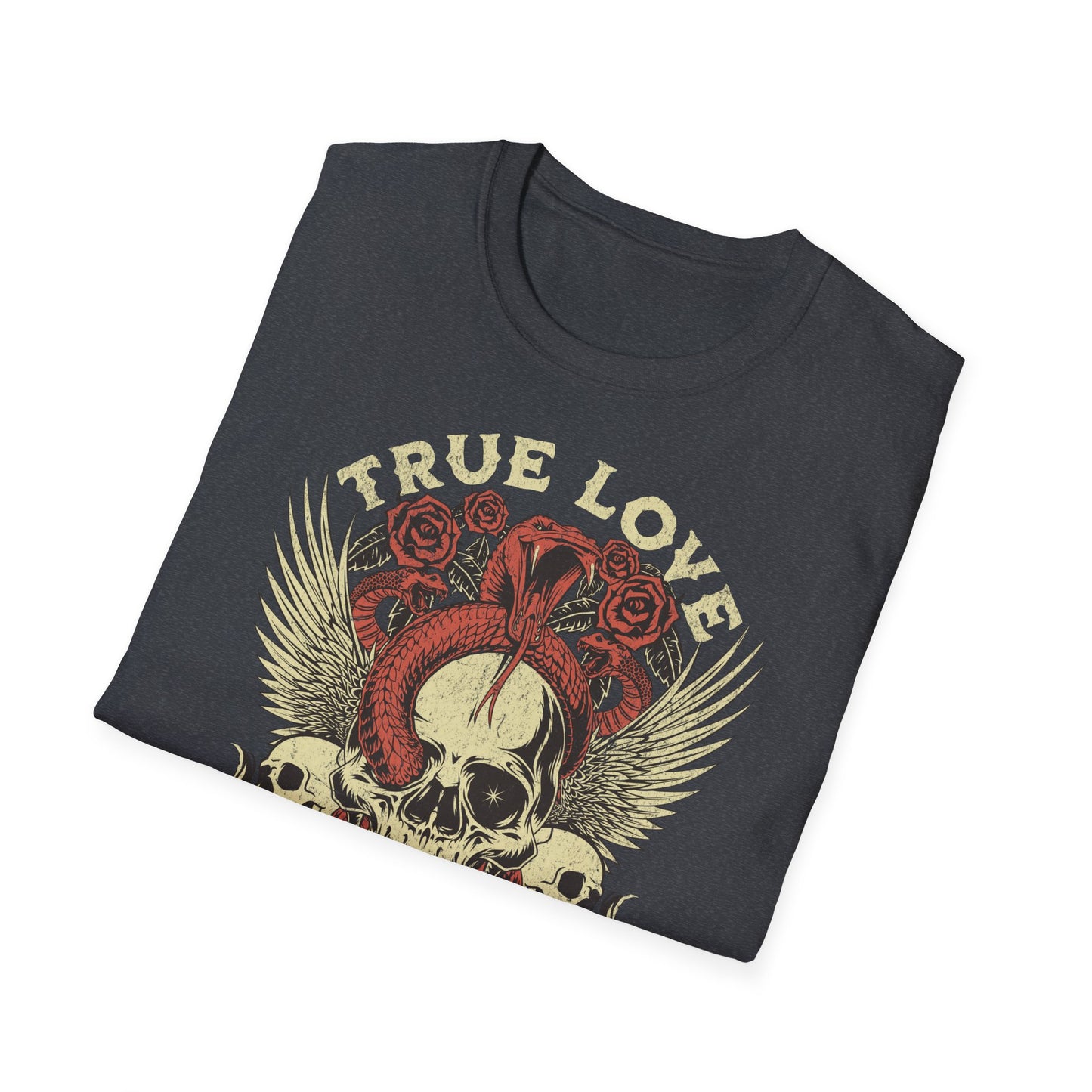 True Love Never Dies Vintage Design Biker T shirt