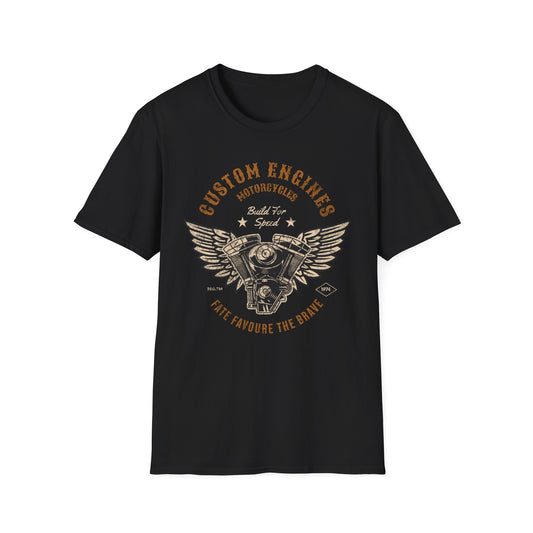Custom Engine T-Shirt, Motorcycle Vintage Design Motorcycle T-Shirt