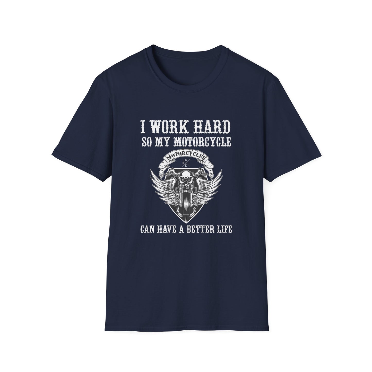 I work hard so my motorcycle  Vintage Design Motorcycle T-Shirt