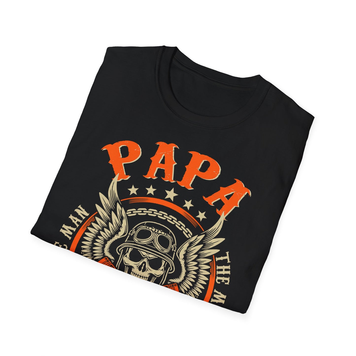 Papa The Man The Myth Vintage Design Motorcycle T-Shirt