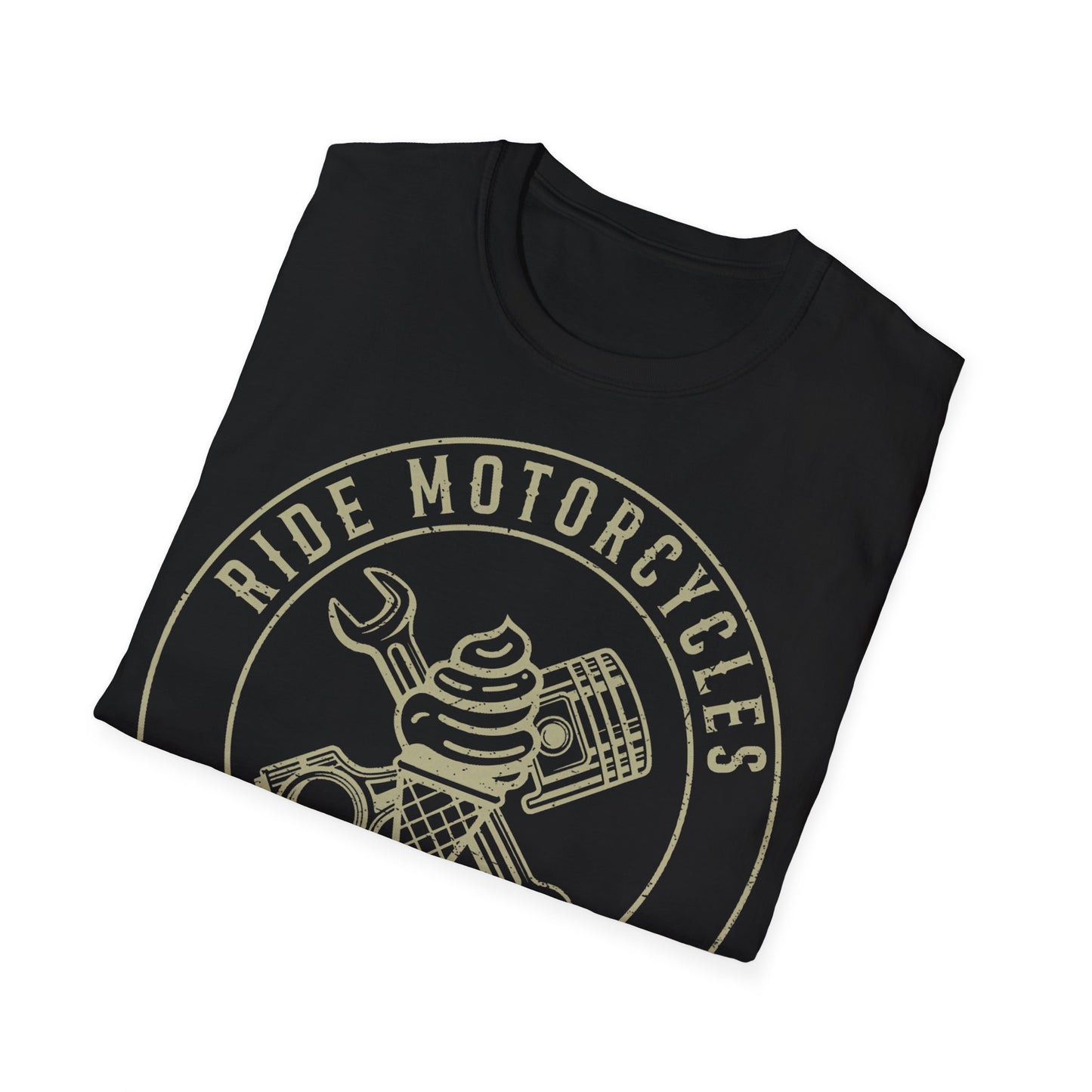 Motorcycle Ice Cream Lovers Vintage Design Motorcycle T Shirt