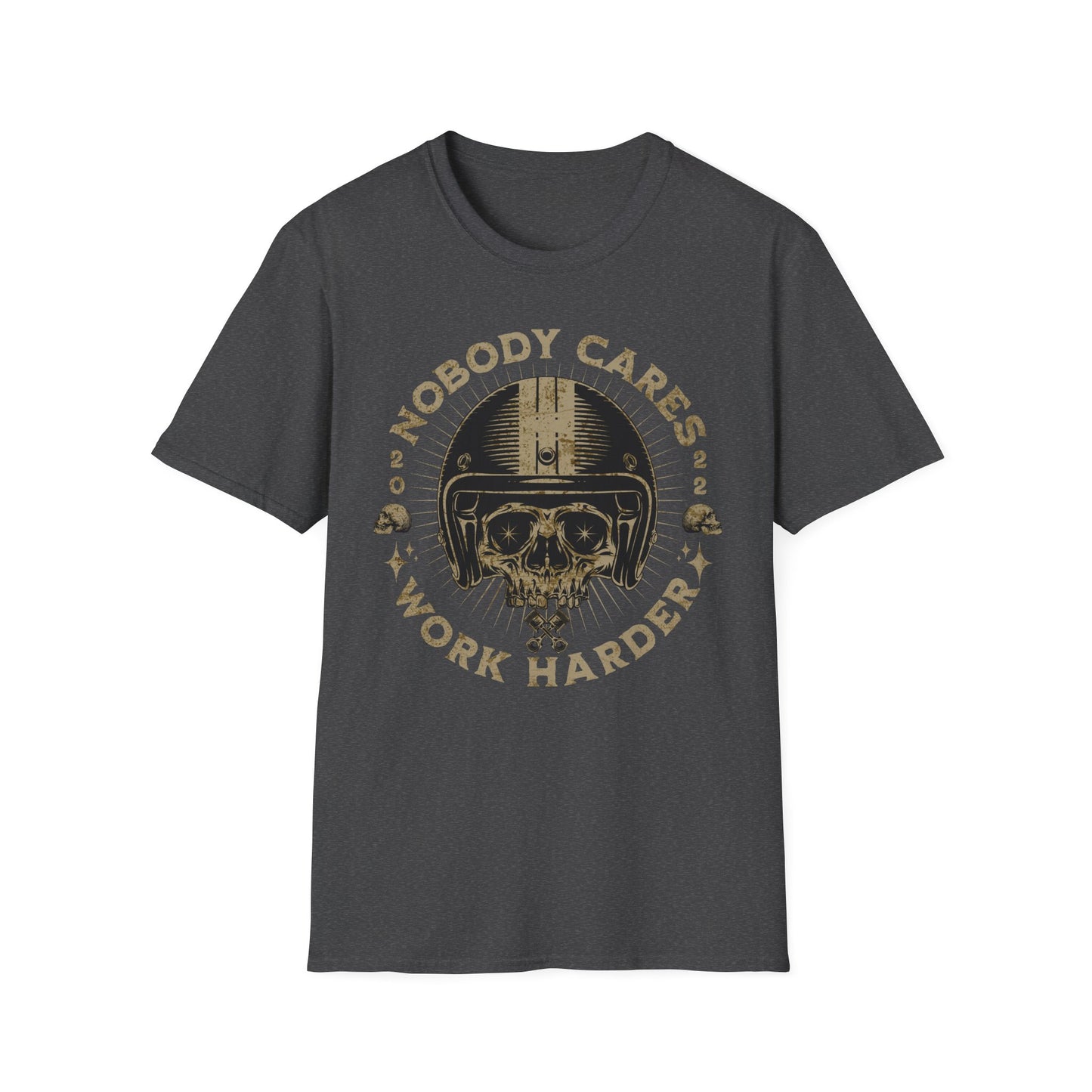 Nobody Cares, Work Harder Vintage Design Motorcycle T-Shirt