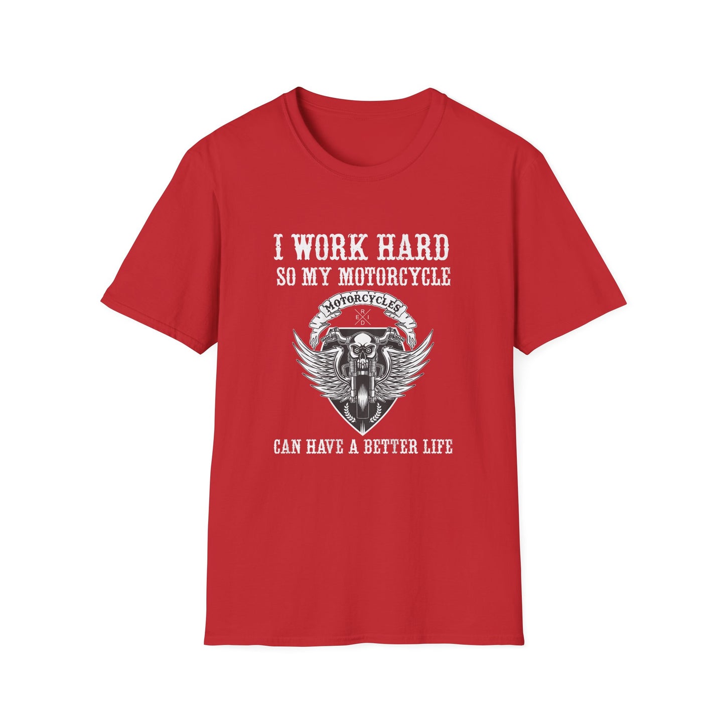 I work hard so my motorcycle  Vintage Design Motorcycle T-Shirt