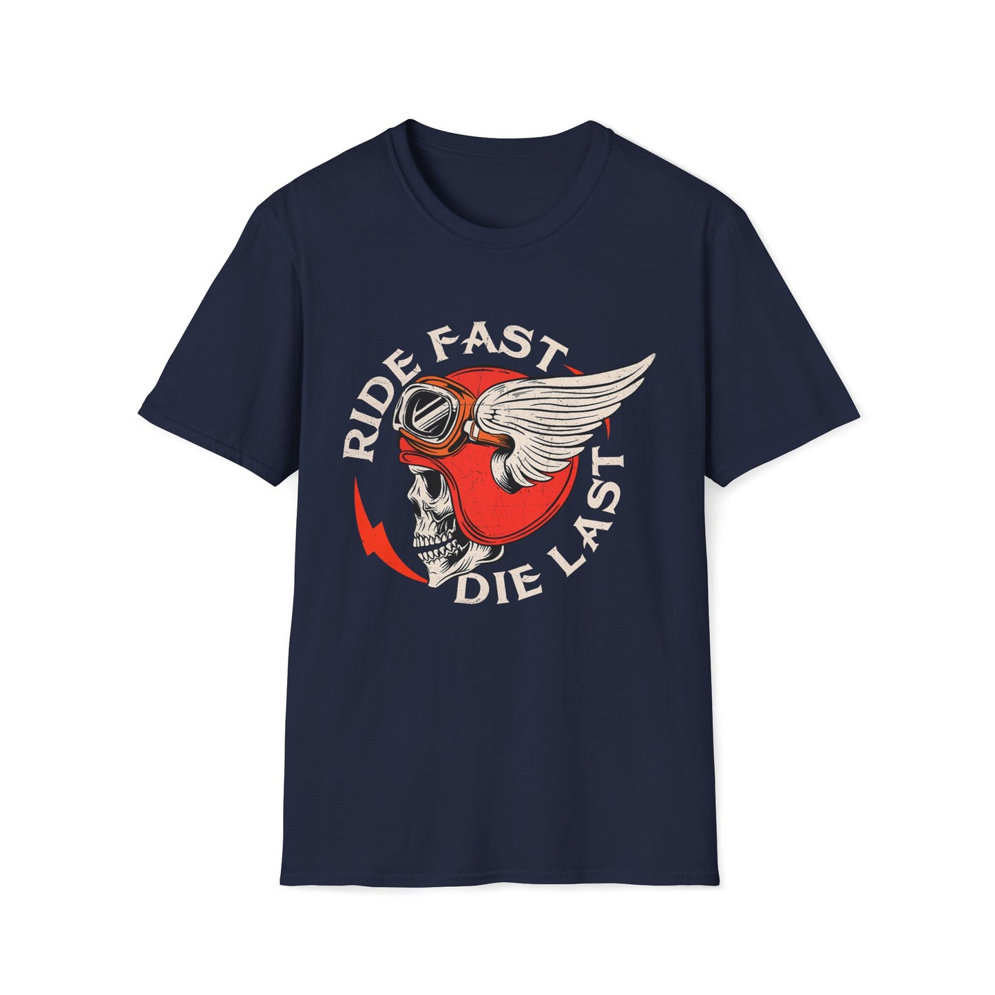 Ride Fast Die Last Vintage Design Motorcycle T-Shirt