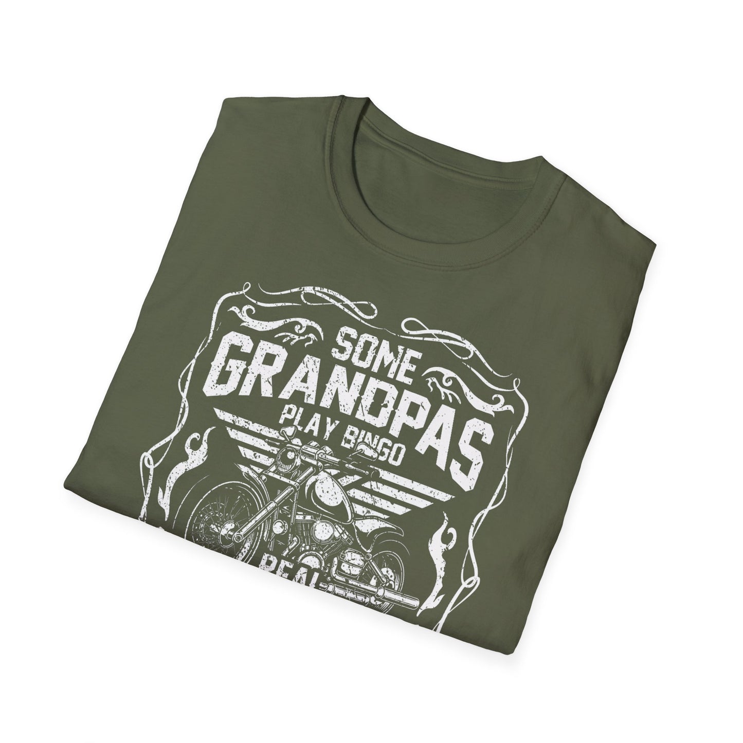 Some Grandpa's play Bingo Vintage Design Motorcycle T-Shirt