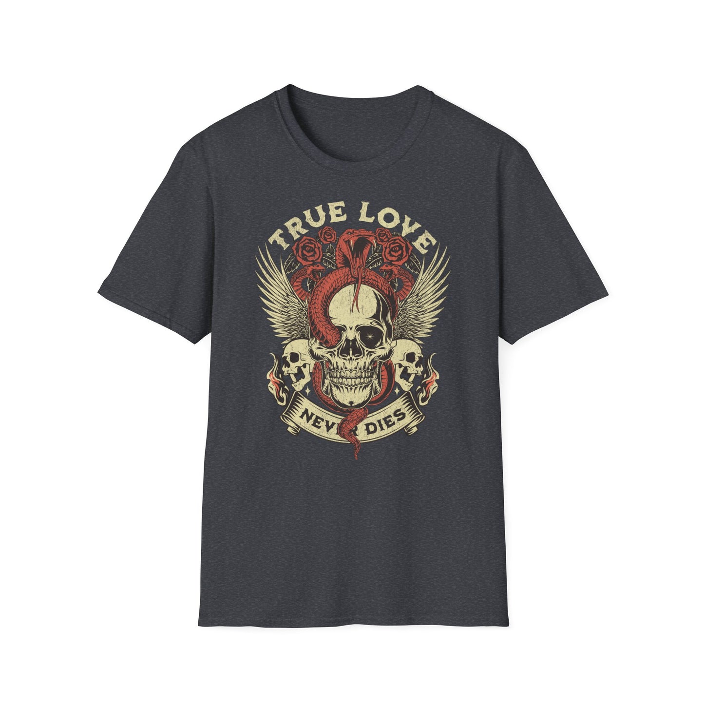 True Love Never Dies Vintage Design Biker T shirt