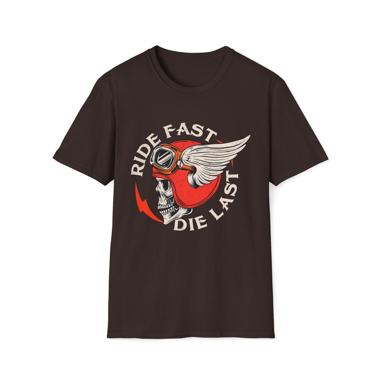 Ride Fast Die Last Vintage Design Motorcycle T-Shirt