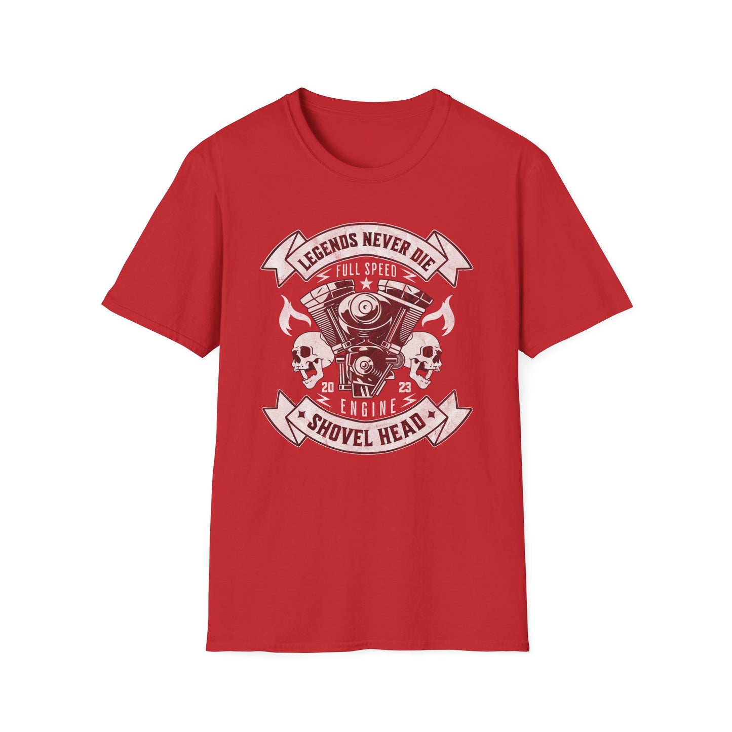 Legends Never Die Vintage Design Motorcycle T-Shirt