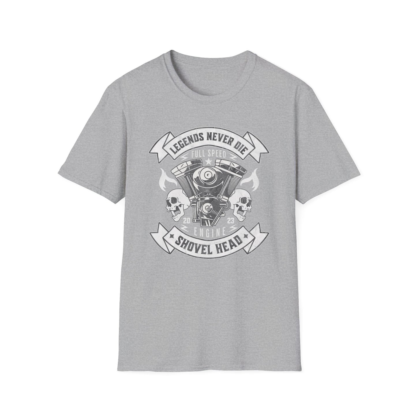 Legends Never Die Vintage Design Motorcycle T-Shirt