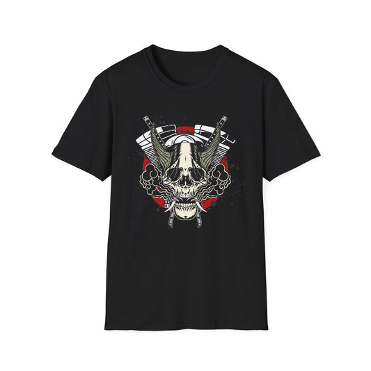 Edgy Skull Japan Vintage Design Biker T shirt