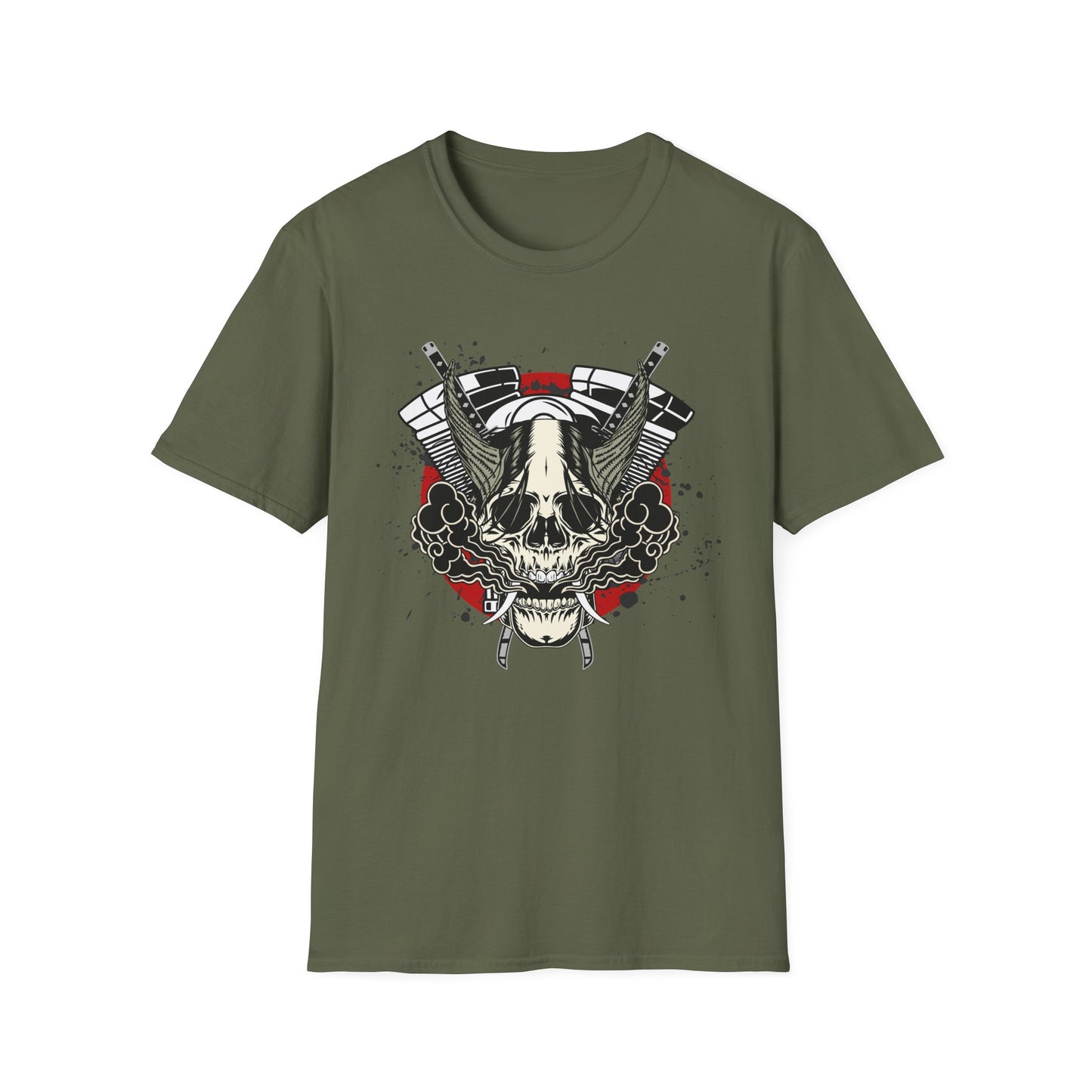 Edgy Skull Japan Vintage Design Biker T shirt