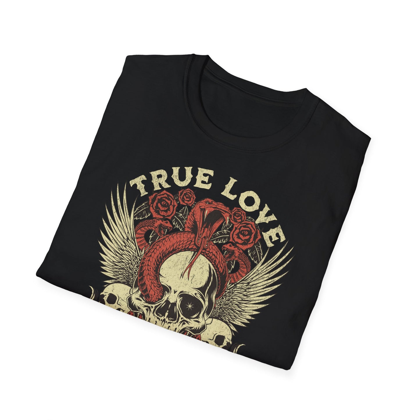 True Love Never Dies Vintage Design Biker T shirt