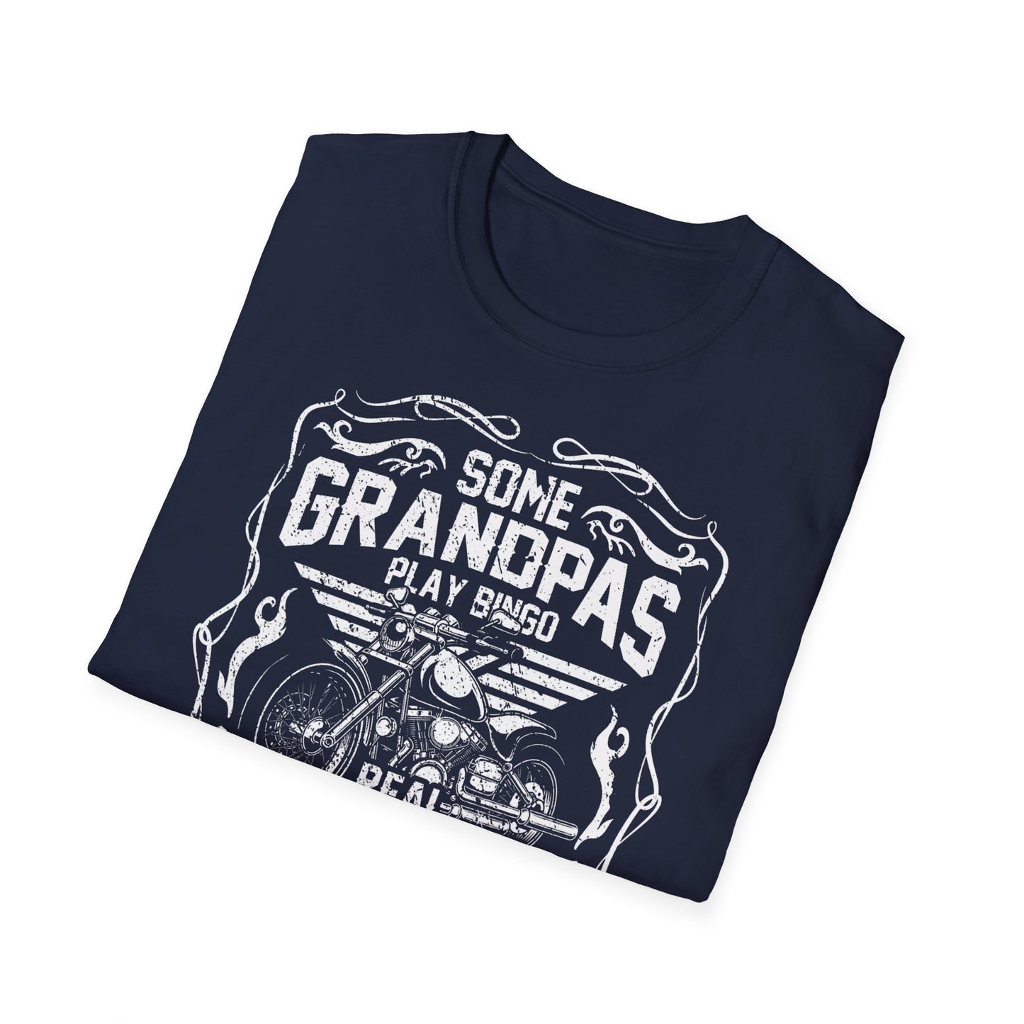 Some Grandpa's play Bingo Vintage Design Motorcycle T-Shirt