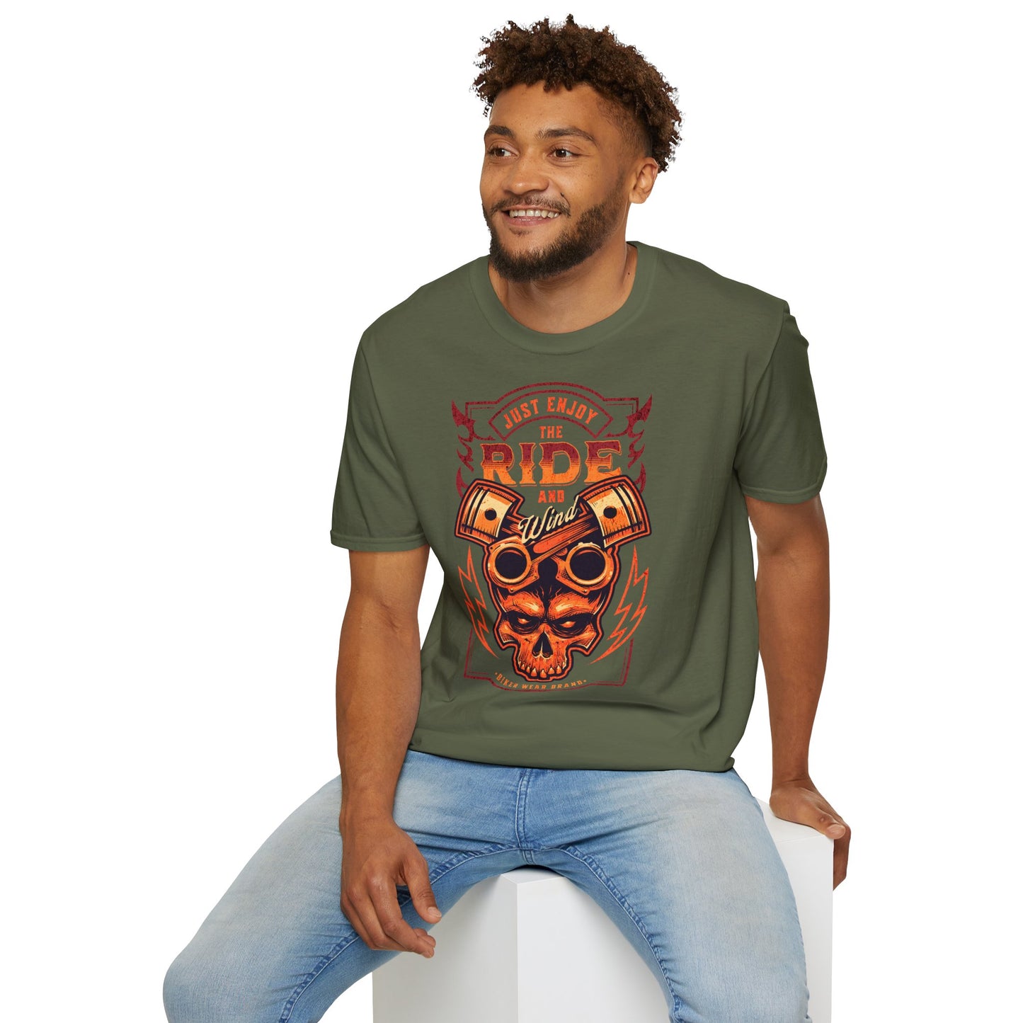 Just Enjoy the Ride Vintage Design Motorcycle T-Shirt