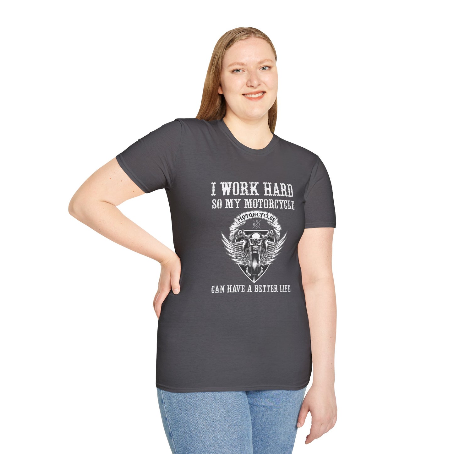 I work hard so my motorcycle  Vintage Design Motorcycle T-Shirt