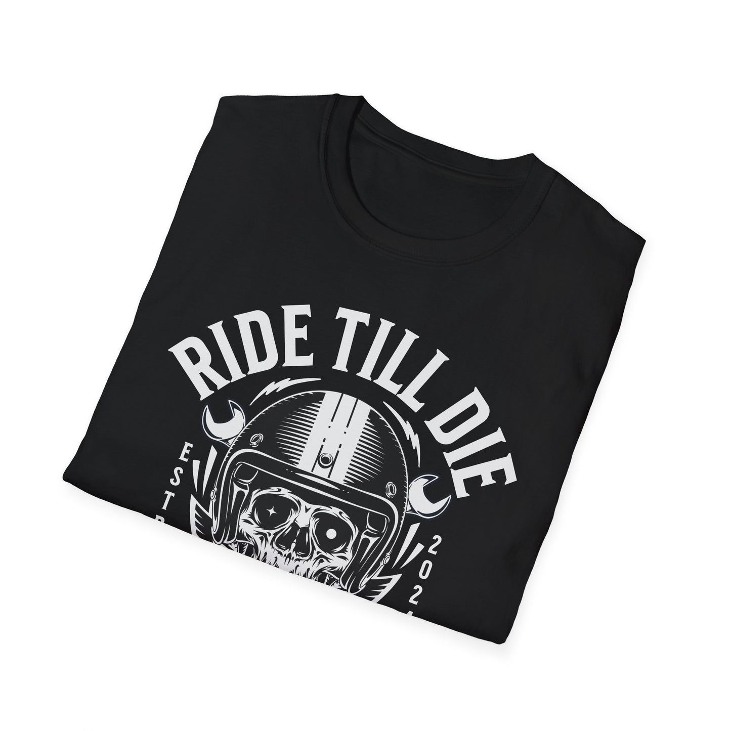 Ride Till Die Vintage Design Biker T shirt