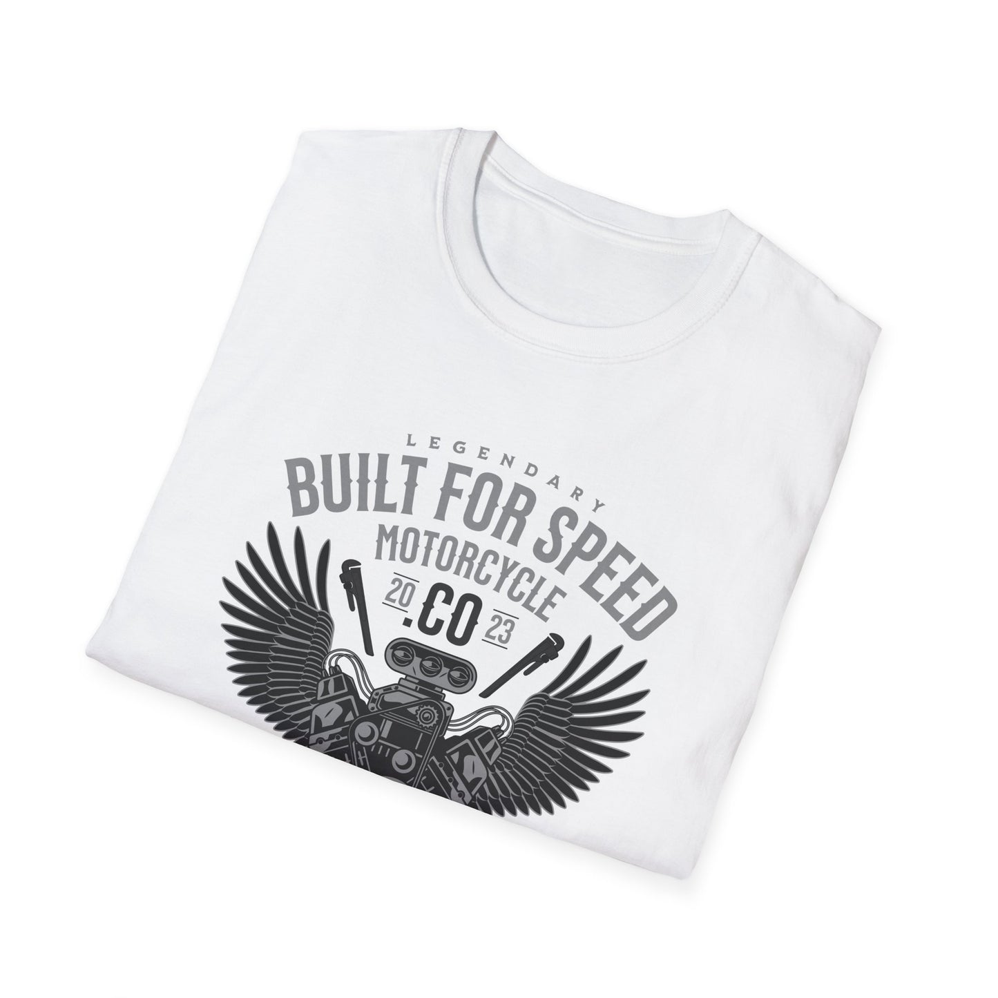 Built for Speed, Live Free, Ride Hard Vintage Design Motorcycle T-Shirt